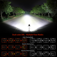 Feu de bienvenue blanc SR9 CE, clignotant dynamique ambre, faisceau de conduite spot, projecteur LED 9 pouces pour camions poids lourds Scania Volvo