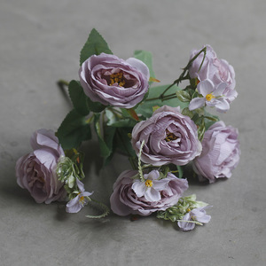 Luna Yu 6 peonías europeas flor artificial para boda sala de estar decoración dí<span class=keywords><strong>a</strong></span> de Navidad - Product Image 4