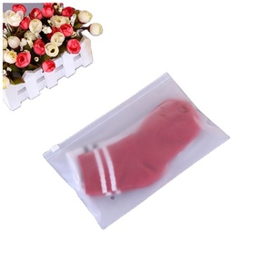 Transparent custom logo printed plastic zip self lock bag single zipper bag