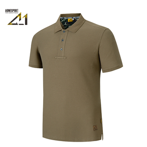 เสื้อโปโลแขนสั้นผ้าฝ้ายทอเนื้อแน่นสำหรับผู้ชาย A-1 แห้งเร็ว ระบายอากาศได้ดี เหมาะสำหรับใส่กลางแจ้ง - Product Image 3