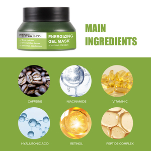 Overnight Skin Renewal Smooths Deeply Hydrating <strong>Men</strong> Care Energizing Gel <strong>Face</strong> Sleeping Mask - Product Image 3