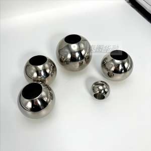 8cm 12cm 15cm 20cm 25cm bolas de esfera hueca de acero inoxidable mate cepillado bolas huecas Inox - Product Image 1