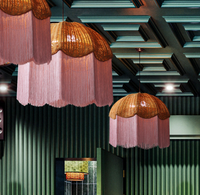Lustre suspendu de luxe bohème en rotin E26 à hauteur réglable, économe en énergie, pour la décoration intérieure