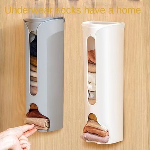 GREENSIDE Boîte de rangement moderne en plastique pour sous-vêtements et chaussettes <span class=keywords><strong>Organisateur</strong></span> de vêtements multifonctionnel trois en un sans poinçon - Product Image 2