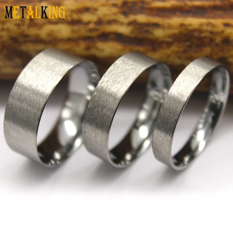 Noyaux d'anneau en carbure de tungstène 4mm 6mm 8mm bague de fiançailles en titane classique bandes de mariage ou anneaux toutes tailles, y compris la demi-taille