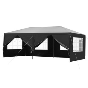 Carpa negra para fiesta al aire libre de 10 'x 20' con 6 paredes laterales extraíbles, toldo impermeable de PVC y Oxford para patio, bodas y eventos - Product Image 1