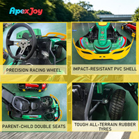 Kart électrique familial ApexJoy ECO 700W à double moteur, deux places, parent-enfant, 25 km/h, charge 150 kg, modèle le plus vendu en gros