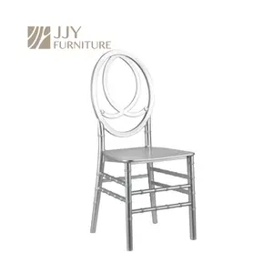 JJY-YHY-B004 kursi perjamuan pernikahan Phoenix emas dapat ditumpuk logam tahan lama elegan untuk tempat duduk Hotel pemasok AS