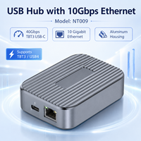 Adaptador Ethernet USB4 Thunderbolt 3 de Alta Velocidad a 10Gbps, Aluminio, 10G RJ45 LAN, Hub USB Docker para Laptop