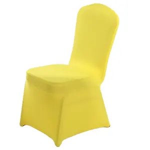 Housse de siège en plastique spandex, couvre-siège blanc pour chaise, 1 pièce