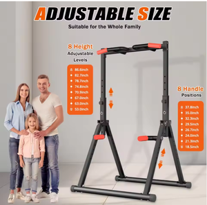 อุปกรณ์ออกกำลังกายแบบปรับได้ Dip Power <span class=keywords><strong>Tower</strong></span> สำหรับใช้ในบ้านและนอกบ้าน  แบบพับได้  พร้อมบาร์โหน  ดีไซน์สามเหลี่ยม  วัสดุเหล็ก - Product Image 6