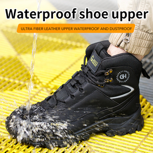Zapatos de Seguridad para Hombre, <span class=keywords><strong>Botas</strong></span> con Punta de Acero, Zapatos de Trabajo Negros, <span class=keywords><strong>Botas</strong></span> de Seguridad Impermeables para Trabajo, <span class=keywords><strong>Botas</strong></span> Protectoras de Caña Alta para Construcción - Product Image 4