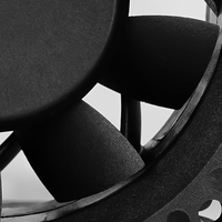 Ventilateur de refroidissement à flux d'air 8038 24V, haut débit d'air (CFM), roulement à billes, RoHS, 80x80x38mm, ventilateur DC sans balais, ventilateur axial 12V, refroidissement de machine CNC en plastique