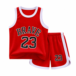 Ensemble short <span class=keywords><strong>de</strong></span> <span class=keywords><strong>basket</strong></span> sans manches <span class=keywords><strong>pour</strong></span> enfants 100 % polyester, vêtements <span class=keywords><strong>de</strong></span> sport <span class=keywords><strong>pour</strong></span> garçons, <span class=keywords><strong>tenue</strong></span> d'été <span class=keywords><strong>pour</strong></span> équipe, tailles 90-160, personnalisable OEM, marque privée - Product Image 2