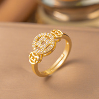 Bague à nœuds ouverte de style coréen avec oreilles de lapin mignonnes et design de feuille incrusté de pierres naturelles pour l'index des femmes