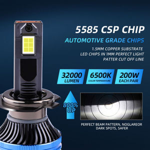 Faros LED Universales para Automóvil de 200 W y 32000 LM, CC de 9-24 V, P41, para <span class=keywords><strong>Audi</strong></span> A3/A4/A5, 6000 K, Canbus - Product Image 4