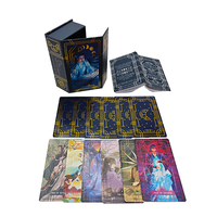 Jeu de tarots personnalisé Oracle Card Printing feuille d'or motif brodé sur papier d'art avec livre logo personnalisable
