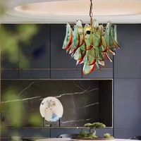Lustre en verre de Murano floral fait à la main français Vintage plafonnier ForVilla Lobby Duplex salle à manger artistique Restaurant décor
