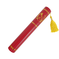Porte-certificat de diplôme universitaire en or estampé, tube