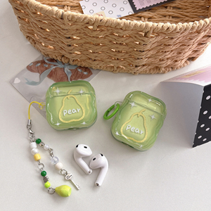 Étui pour écouteurs Y2K style Ins, motif vague laser mignon, pour <span class=keywords><strong>AirPods</strong></span> <span class=keywords><strong>Pro</strong></span> <span class=keywords><strong>2</strong></span> 3 4, coque de protection transparente de luxe en TPU souple avec breloque perlée - Product Image 2