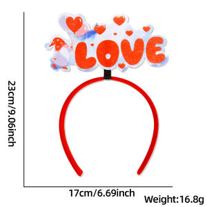 Diadema Romántica con Corazón Rojo para el Día de San Valentín, Accesorios para <span class=keywords><strong>Fotos</strong></span> de Fiesta, Decoración de Boda - Product Image 6