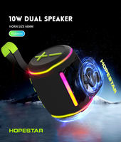 Altavoz Bluetooth Portátil Hopestar P58MINI de 10 W, Resistente al Agua IPX6, Luces RGB Inteligentes, Graves Profundos, Sonido de 360°, Radio FM para Exteriores
