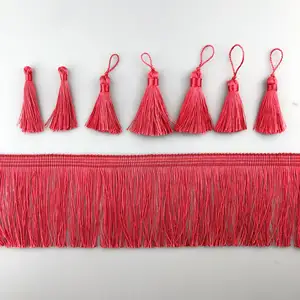 Dance Wear Latin Tassel Ribbon Sewing 100% Polyester Fringe Decorative Trims For Clothes
