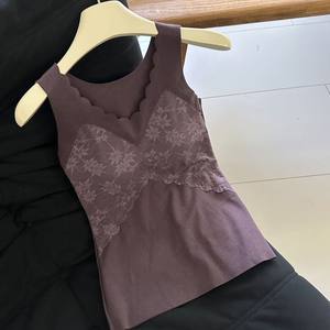 Canotta Termica Invernale Elasticizzata, Moda Taglie Forti, Top Caldo con Reggiseno Integrato, Intimo Termico Femminile - Product Image 4