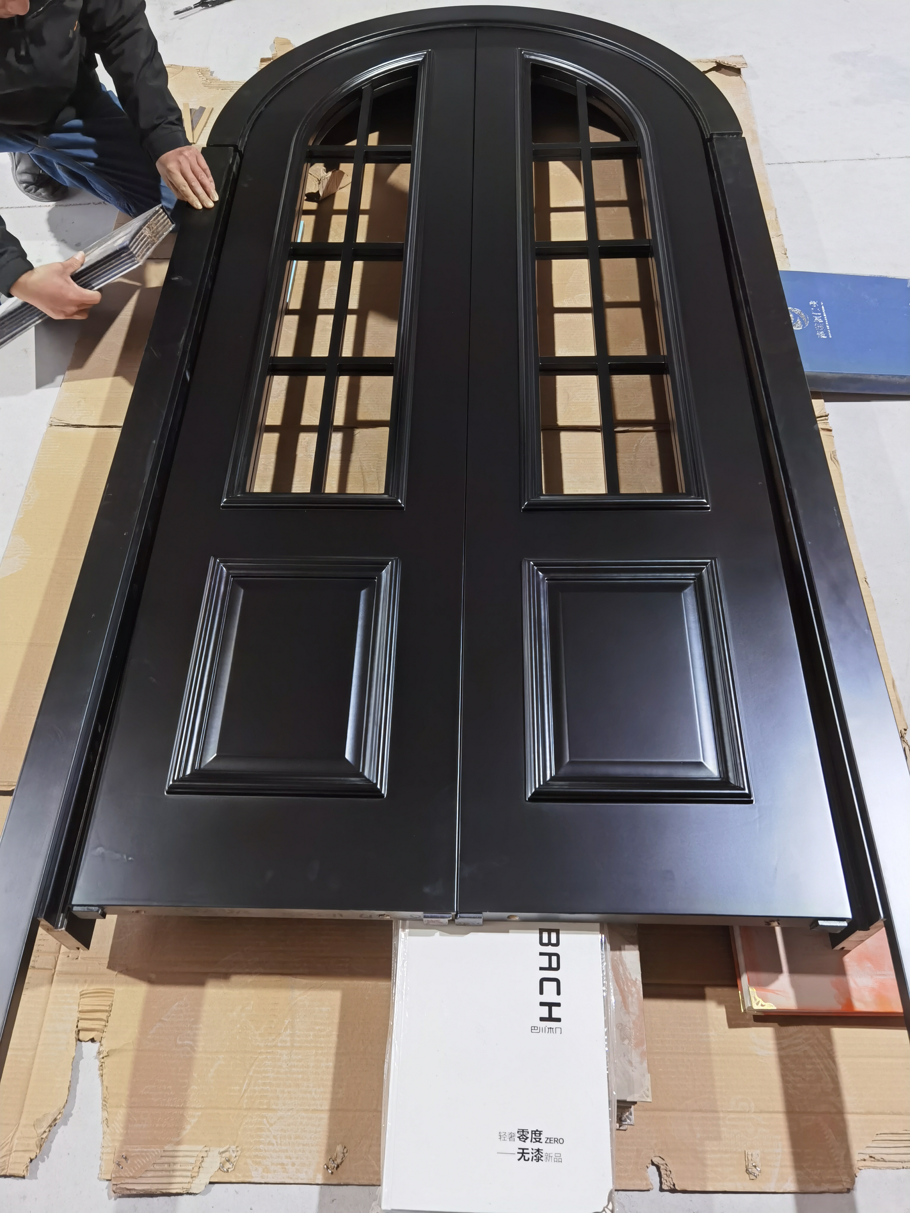 french doors arched interior prehung