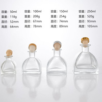 50ml 100ml 150ml 250ml Flint Carré Parfum Bâton Ménage Bureau De Luxe Air Rafraîchir Aroma Set Reed Diffuseur Huile Bouteille En Verre