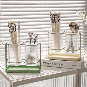 <b>Kitchen</b> Cutlery Holder Drainer Chopsticks Rack Household Storage Desktop Organizer With Bear Design - Product Image 3