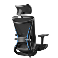 Silla de Oficina Ejecutiva Giratoria Económica, Silla Ergonómica de Tela para Oficina en Casa, Altura Ajustable, Reposabrazos Ajustables, Base Cromada