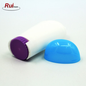 Nhà máy sản xuất/ bán buôn ODM ODM, nhà cung cấp RUIPACK, OEM, vỏ nhựa oval 50g màu xanh trắng, dạng xoay, đựng son dưỡng chống nắng, khử mùi. - Product Image 4