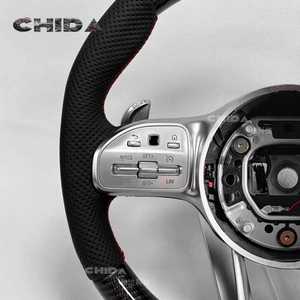 Volant en fibre de carbone personnalisé pour Mercedes Benz <span class=keywords><strong>C300</strong></span> C200 C180 W204 W211 W213 W205 W447 E63 - Product Image 2
