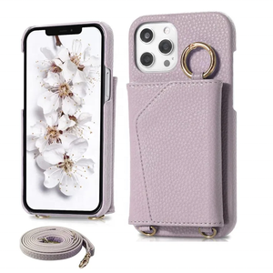 เคสหนังโพลียูรีเทนหลากสีสันสุดหรูสำหรับ iPhone แบบสะพายข้าง พร้อมกระจกและสายสะพายไหล่ - Product Image 3