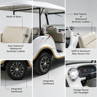 RenQi Autobús Turístico Eléctrico Retro de 3 Filas y 8 Asientos con Carrocería Curva, Batería de Litio/Plomo-Ácido y Estructura de Acero para Recorridos Turísticos y Villas