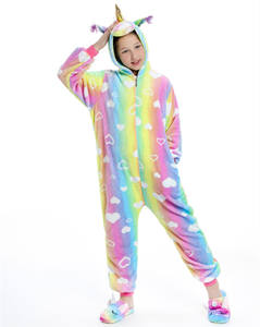 Noël Onesie <span class=keywords><strong>Kigurumi</strong></span> enfants <span class=keywords><strong>licorne</strong></span> pyjamas hiver lueur dans le noir Halloween Anime Cosplay Costume 2025 nouvel an vêtements - Product Image 2