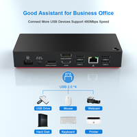 Station d'Accueil USB C 13-en-1 Triple Écran Multiport pour Ordinateurs Portables Dell/Surface/HP/Lenovo