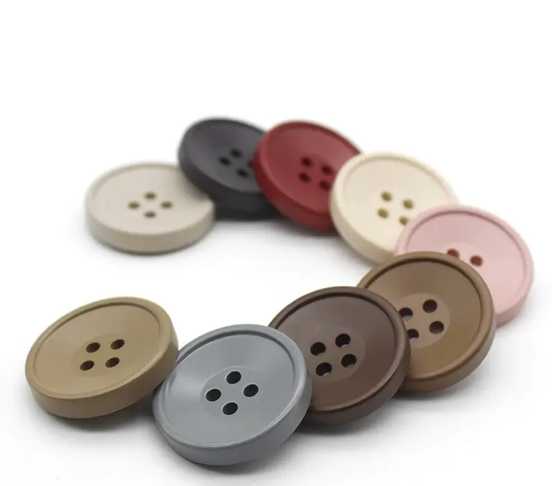 30 mm 4 Holes Polyester Button For Coat Custom Resin Buttons