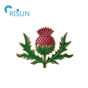 Fabricant d'usine 3D Vintage Ecosse Chardon Pin Badge Personnalisé Maçonnique Franc-Maçon Franc-Maçon Franc-Maçon Épinglette Chardon Écossais - Product Image 2