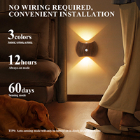 Lampes murales LED sans fil à détecteur de mouvement, magnétiques, pour la décoration de la maison intelligente, rechargeables par USB, lampes de chevet pour la chambre à coucher