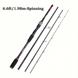 Canne à pêche spinning de voyage haut de gamme 4 sections en fibre de carbone avec anneaux Fuji pour la pêche à la carpe et au bar - Vente chaude des fabricants - Product Image 2