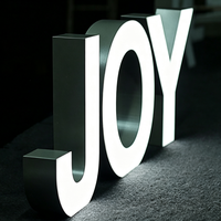 Enseigne 3D personnalisée en acier inoxydable avec lettres LED rétroéclairées, entièrement illuminée, pour mariages, cafés, entreprises, publicité, étanche IP65, contrôlable par application