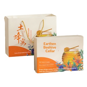 Premium Honey <b>Gift</b> <b>Box</b> <b>for</b> Raw Farm Honey 1lb 2lb <b>Empty</b> Jar Packaging New Design - Product Image 1
