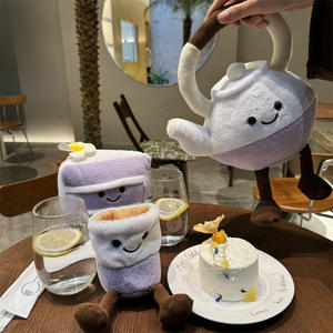 Teiera bambola <span class=keywords><strong>Taro</strong></span> torta tazza di tè bolla tazza di tè con dolce dolce <span class=keywords><strong>Taro</strong></span> giocattoli di peluche torta bambola tazza di peluche - Product Image 2