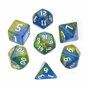 Juego de Dados Poliédricos Iridiscentes con Gradiente para Juegos de Rol de Mesa, Venta al Por Mayor - Product Image 2