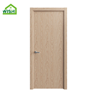 Porte intérieure moderne en bois massif et MDF, design simple, à panneau affleurant, pour chambre, appartement, rénovations de maison, hôtel, finition élégante