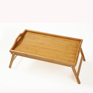 Bamboo Folding Laptop Stand 505x300x65mm Tabletop <b>Desk</b> For Laptops Kitchenware - Product Image 4
