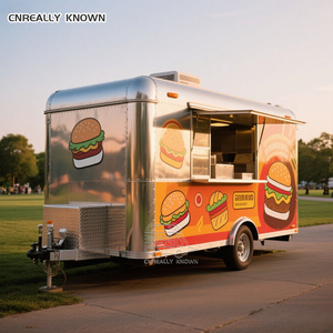OEM Mobile Supply Trailer Us Standard Cart On Wheels Small Fiberglass Food Concession Trucks With Grill Fryer - Product Image 1
