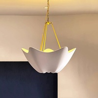 Lustre LED suspendu tout en cuivre de style américain VC Plaster, design français rétro pour salle à manger, salon, chambre et bureau